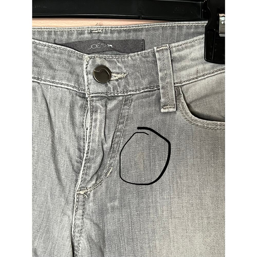 joe's women mid rise gray straight fit jeans sz 26 socialite kicker - Picture 7 of 10